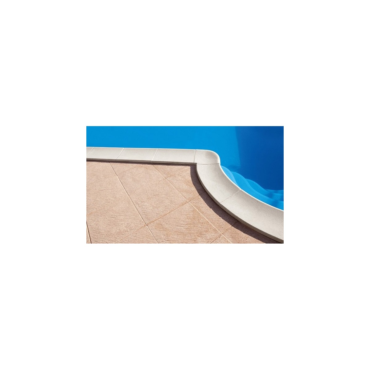 Bordo standard per piscina in pietra ricostruita 4x9 metri