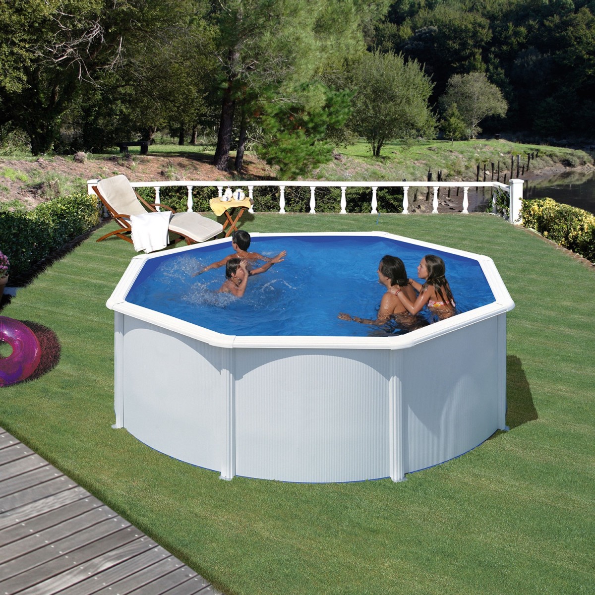 Above ground pool Gre model Fidji 3.5 x 1.20