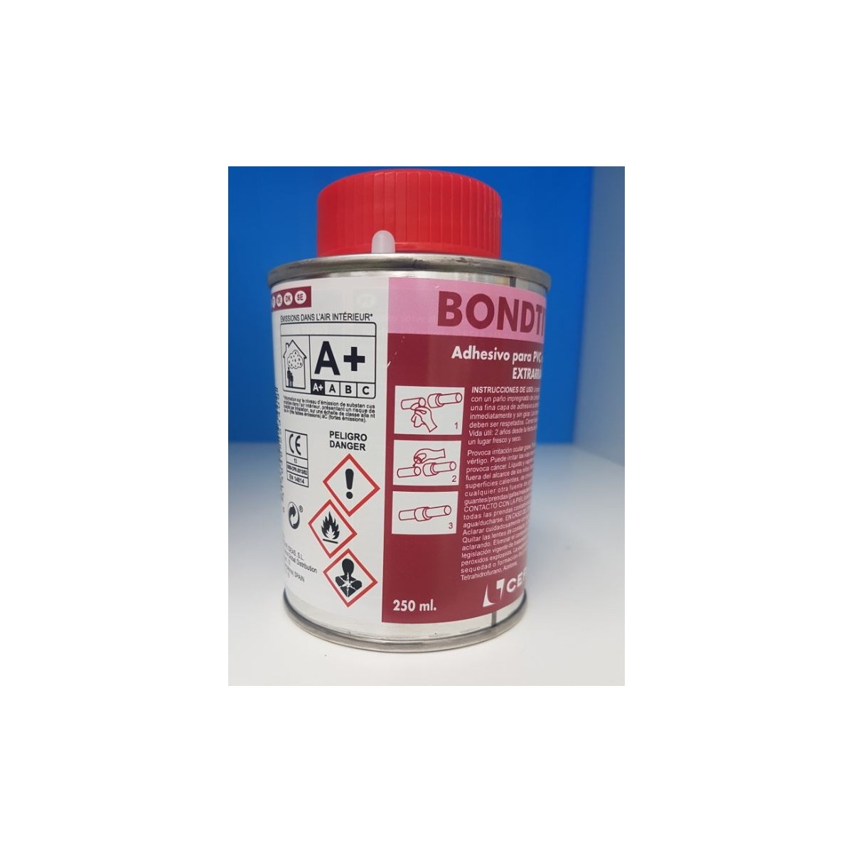 Glue for hoses and junctions in PVC