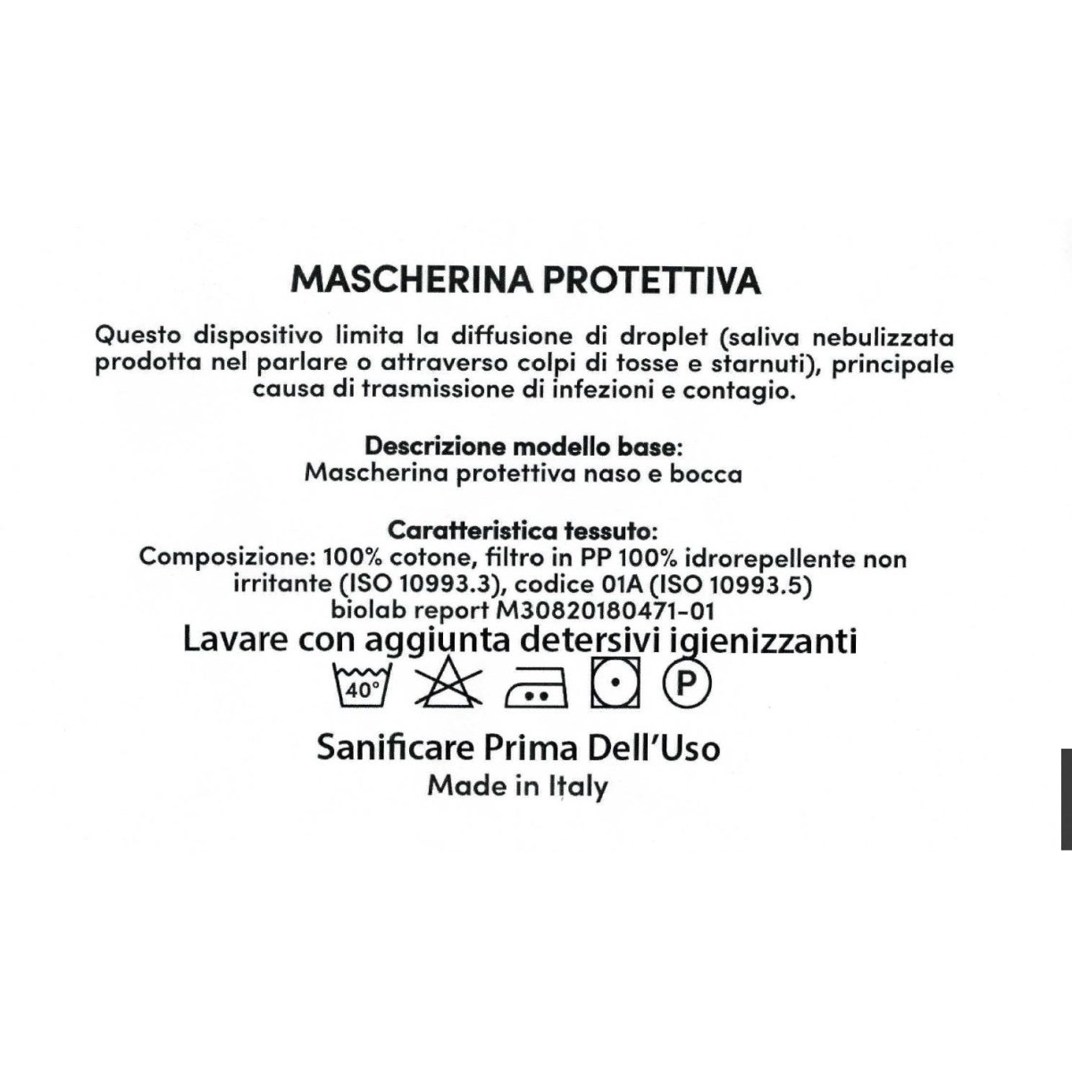 Compra Mascherina protettiva lavabile 50 pezzi