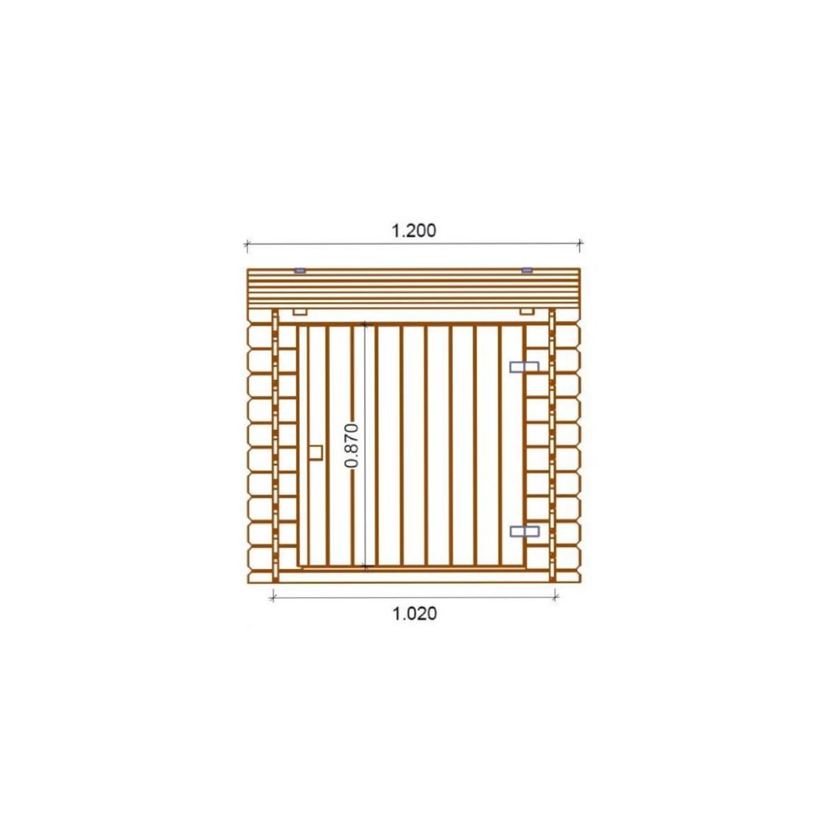 Compra armadio locale tecnico piscina in legno 120 x 89