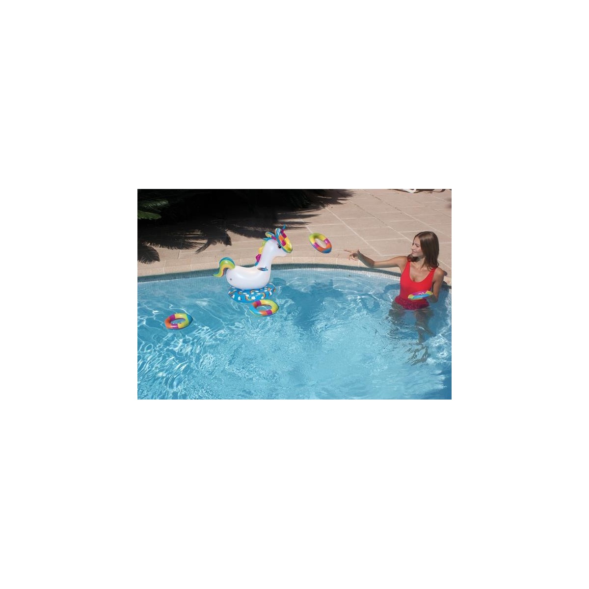 Unicorn ring throwing game - Kerlis e Swim Ways | Vannini Aqua&Pool