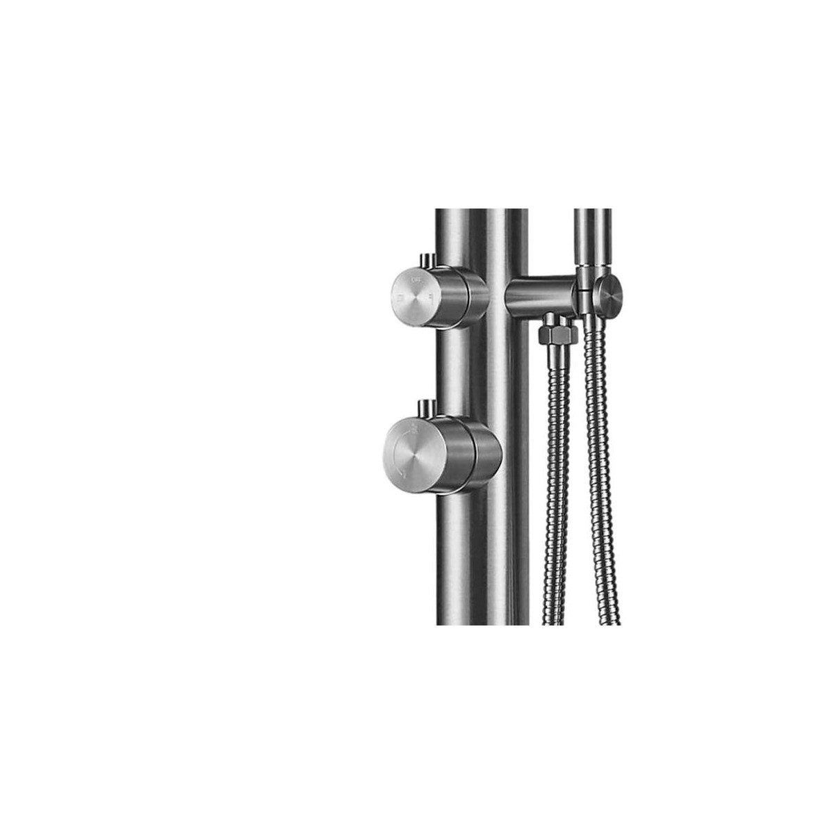 BuyOutdoor shower Pula in stain stainless AISI 316 with shower diameter 25cm and hand shower