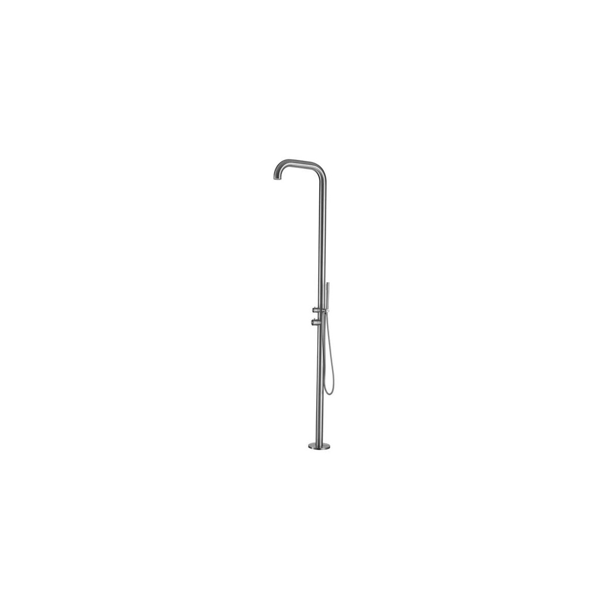 Buy Outdoor shower Chia in satin stainless AISI 316 with hand shower