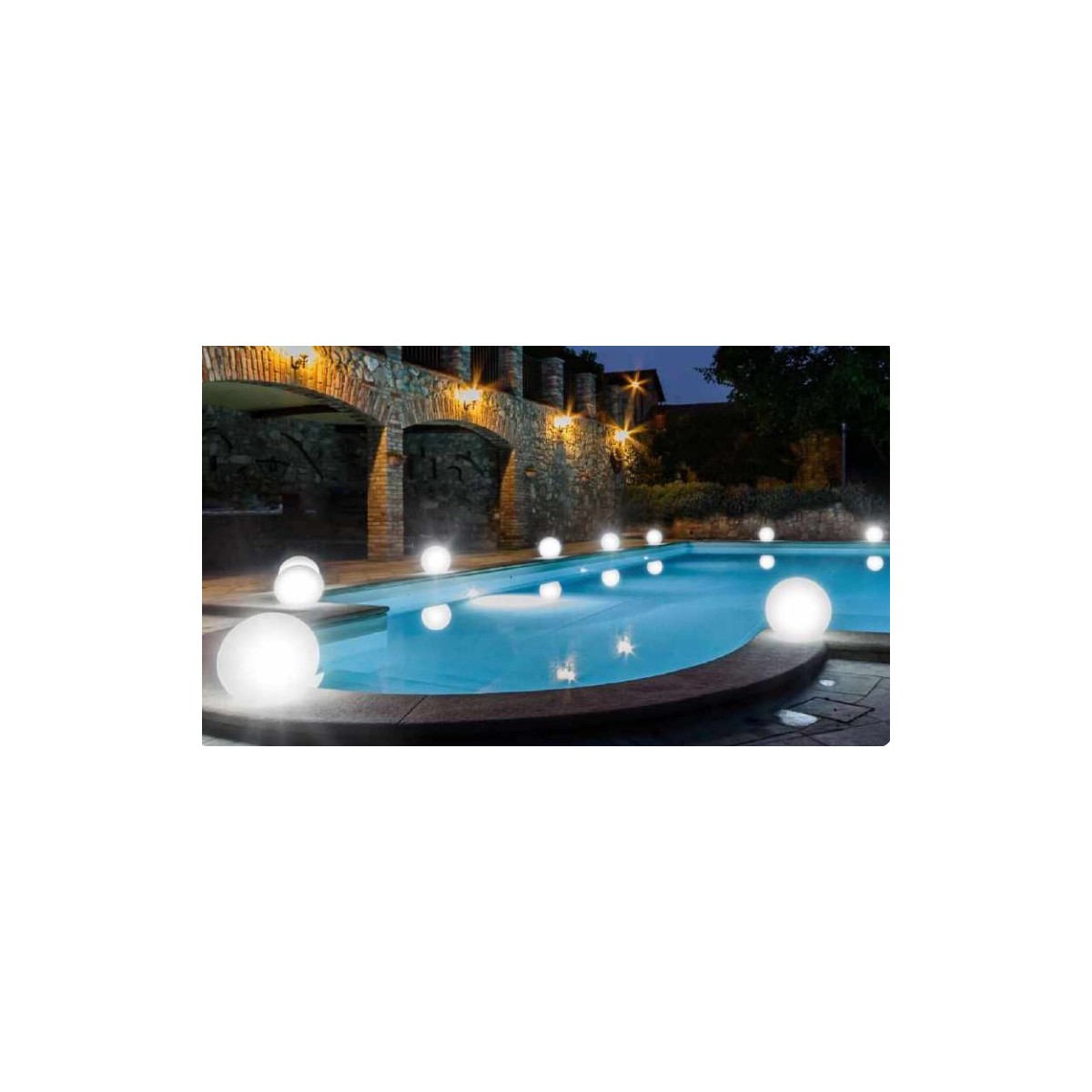 Sfera luminosa galleggiante fotovoltaica diametro 50 cm - Arkema Design | Vannini Aqua&Pool